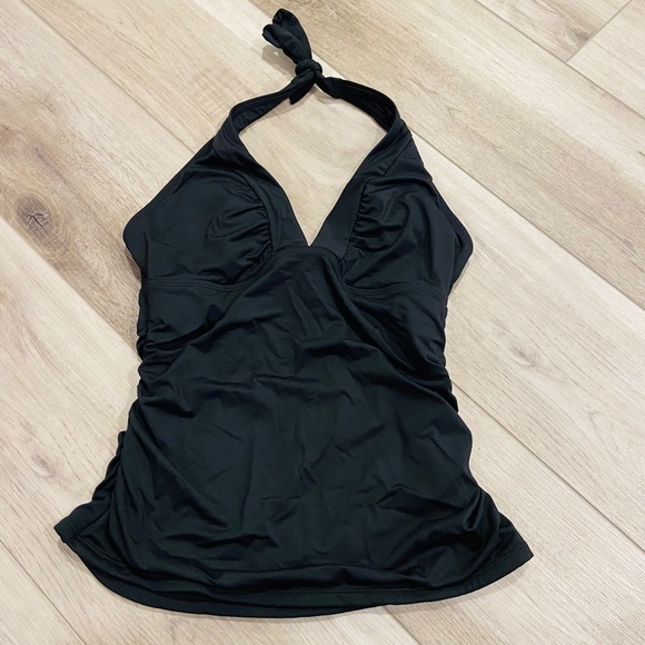 Athleta BLACK Shirrendipity Halter Swim Tankini - Picture 2 of 4